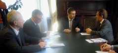 5 February 2013 The National Assembly Speaker, MA Nebojsa Stefanovic, in meeting with H.E. Peter Burkhard, Head of the OSCE Mission to Serbia, 